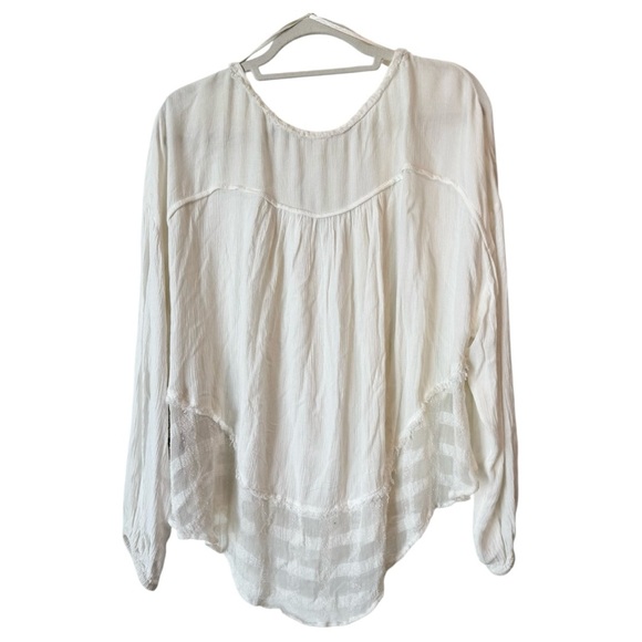 Free People Rainy Days Gauzy Swing Top Peasant Blouse, White, Size M, NWT - Picture 4 of 12